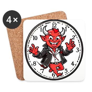 Red Devil - Coasters (set of 4) - white - Front