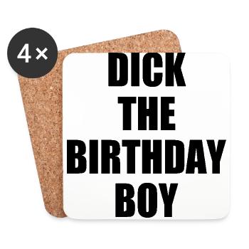dick the birthday boy - Untersetzer (4er-Set) - Weiß - Vorne