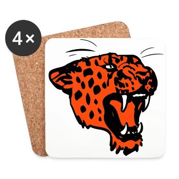 Brüllender Leopard von Cheerful Madness!! - Untersetzer (4er-Set) - Weiß - Vorne