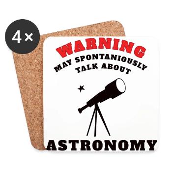 ASTRONOMY: Talks About Astronomy - Untersetzer (4er-Set) - Weiß - Vorne