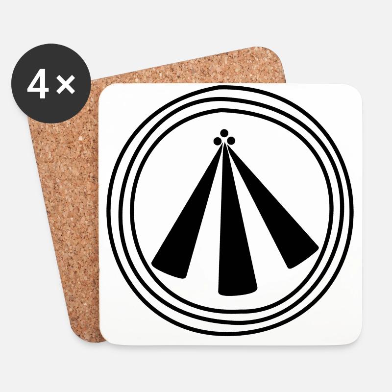 Keltisch Symbol Triskele Knoten - Untersetzer (4er-Set) - Weiß