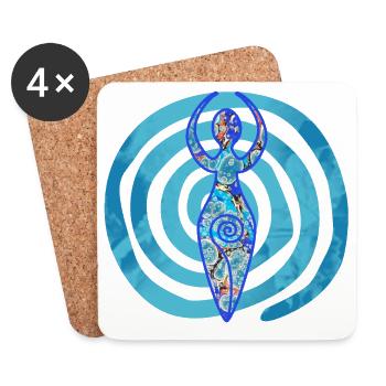 déesse spirale e 238 - Dessous de verre (lot de 4) - blanc - Devant