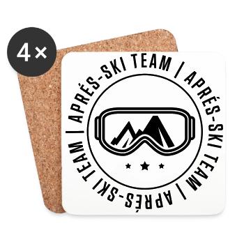 apres ski team - Untersetzer (4er-Set) - Weiß - Vorne