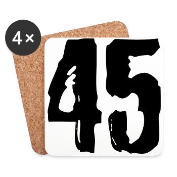 45 number jersey - Coasters (set of 4) - white - Front