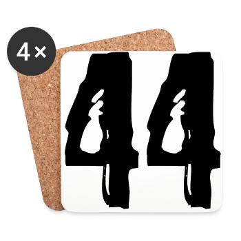 44 Number jersey - Coasters (set of 4) - white - Front