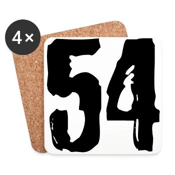54 number jersey - Coasters (set of 4) - white - Front
