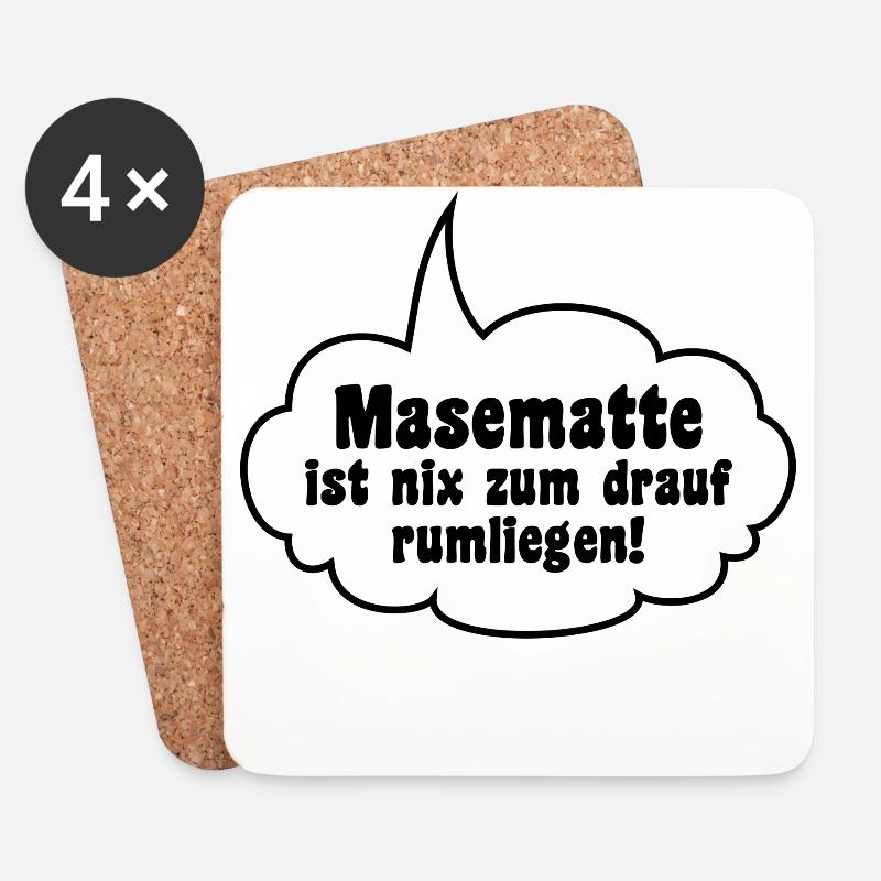 Masematte - Untersetzer (4er-Set) - Weiß