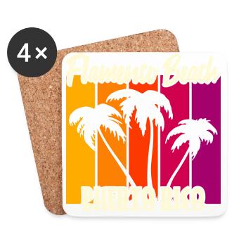 Flamenco Beach Puerto Rico - Untersetzer (4er-Set) - Weiß - Vorne
