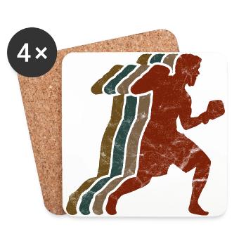 Boxsport Boxing - Untersetzer (4er-Set) - Weiß - Vorne