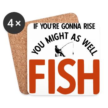 Angler Spruch zum Angeln Angel - Untersetzer (4er-Set) - Weiß - Vorne