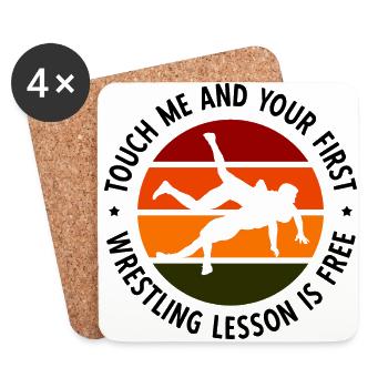 Grappling Martial Arts Wrestling - Untersetzer (4er-Set) - Weiß - Vorne