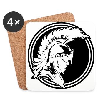 Warrior Sparta Helmet Spartan - Coasters (set of 4) - white - Front