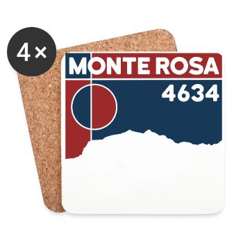 Monte Rosa Massif Dufourspitze Keepsake Souvenir - Coasters (set of 4) - white - Front