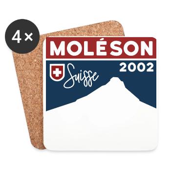 Moléson Wanderung Wandern Normalweg Souvenir - Untersetzer (4er-Set) - Weiß - Vorne