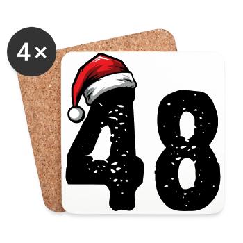 48 Number Christmas - Coasters (set of 4) - white - Front