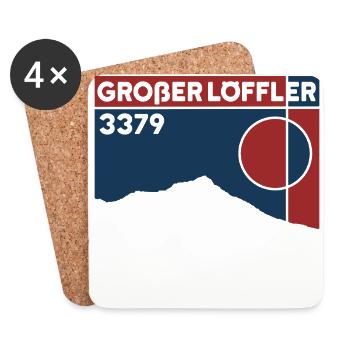 Großer Löffler North Ridge High Altitude Tour Ski Touring Souvenirs - Coasters (set of 4) - white - Front