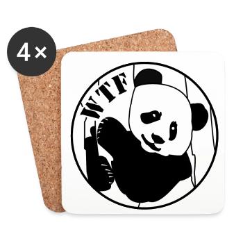 WTF panda W - Dessous de verre (lot de 4) - blanc - Devant
