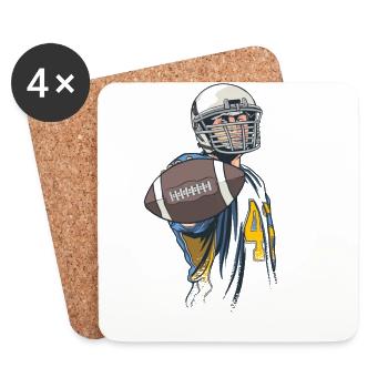 American football - Coasters (set of 4) - white - Front