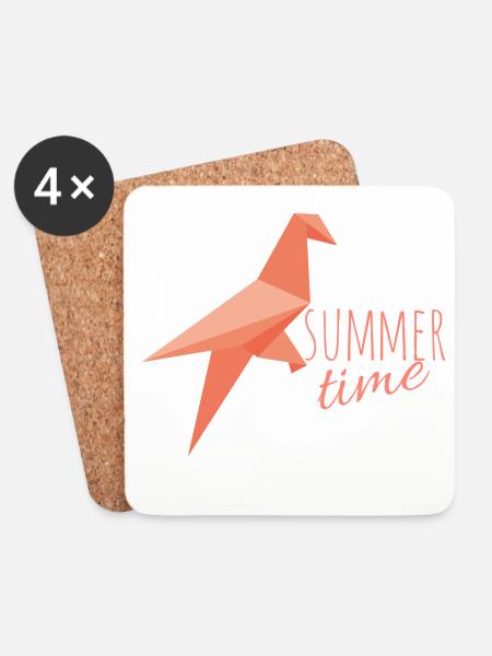 Summertime - Coasters (set of 4) - white