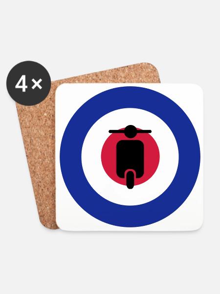scooter mods target - Coasters (set of 4) - white