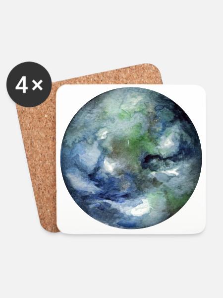 planet Earth - Coasters (set of 4) - white