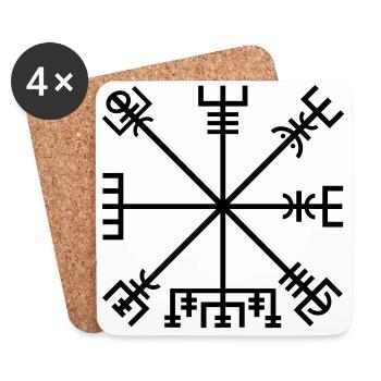 vegvisir - Untersetzer (4er-Set) - Weiß - Vorne