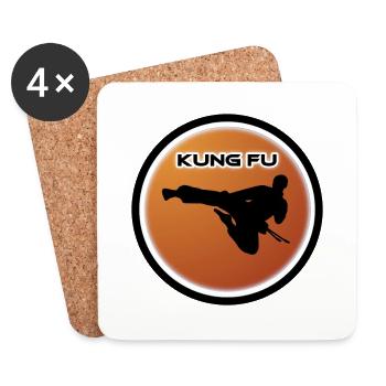 Kung fu - Coasters (set of 4) - white - Front