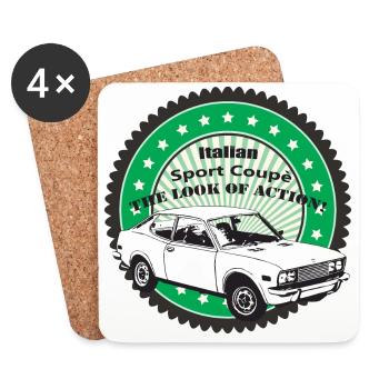 Italian Sport Coupe - Coasters (set of 4) - white - Front