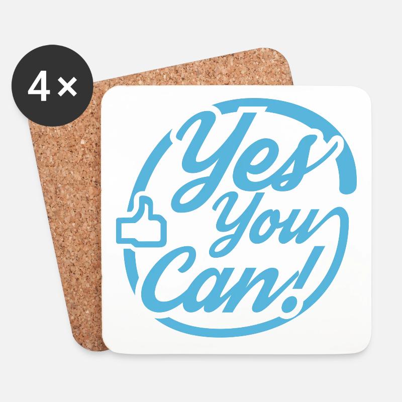 yes you can - Untersetzer (4er-Set) - Weiß
