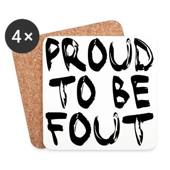 MULTI COLOR VECTOR - PROUD TO BE ERROR - Coasters (set of 4) - white - Front