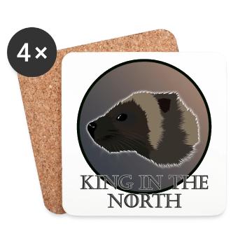 Wolverine - King in the North - Untersetzer (4er-Set) - Weiß - Vorne