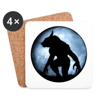 Werwolf - Untersetzer (4er-Set) - Weiß - Vorne