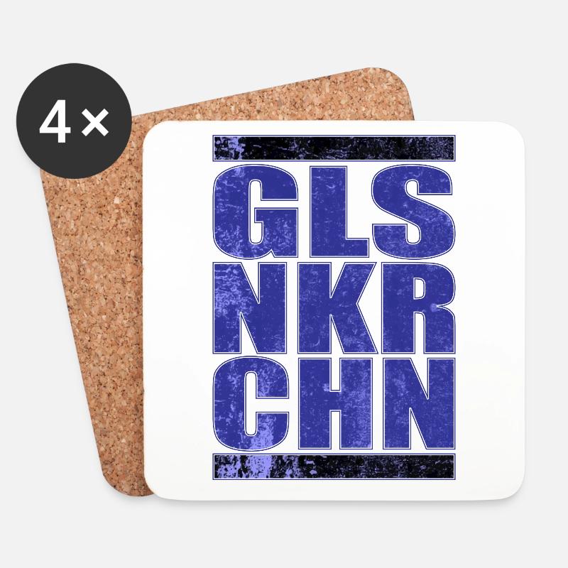 GLSNKRCHN Gelsenkirchen Schalke Geschenkidee - Untersetzer (4er-Set) - Weiß