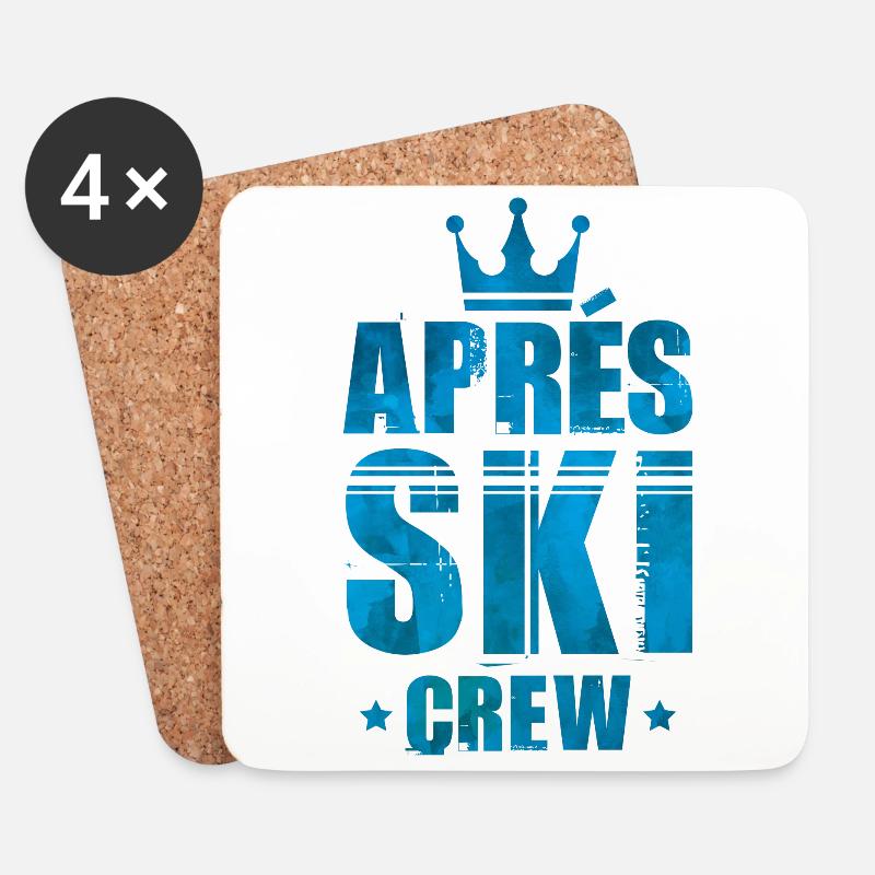 Apres ski crew - Untersetzer (4er-Set) - Weiß