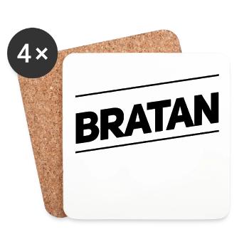 Bratan - Untersetzer (4er-Set) - Weiß - Vorne