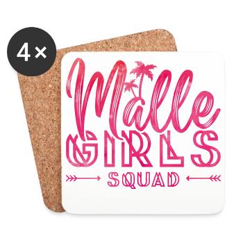 Malle girls squad pink - Coasters (set of 4) - white - Front