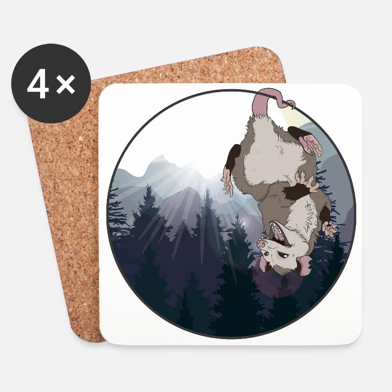Geniales Opossum - Untersetzer (4er-Set) - Weiß