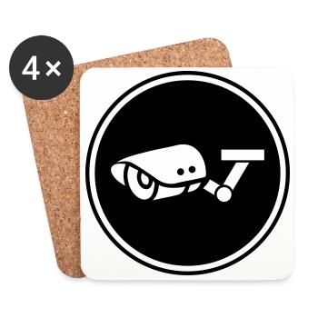 camera symbol icon - Coasters (set of 4) - white - Front