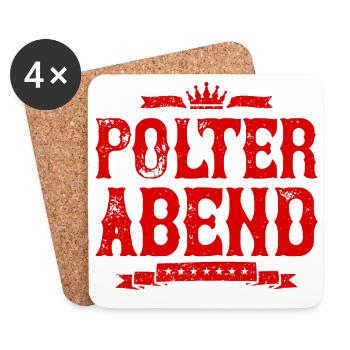 Polterabend Team Bräutigam - Untersetzer (4er-Set) - Weiß - Vorne