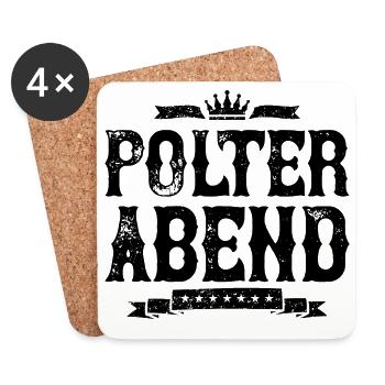 Polterabend Team Bräutigam - Untersetzer (4er-Set) - Weiß - Vorne