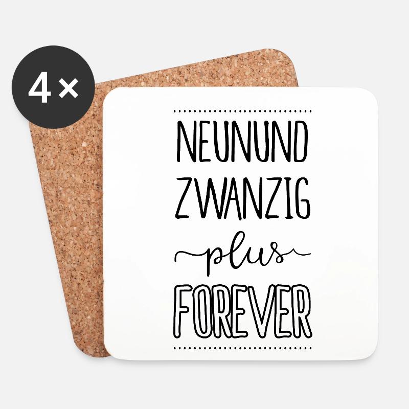 29 plus forever Geburtstag Geschenk Ü30 - Untersetzer (4er-Set) - Weiß