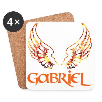 erzengel gabriel feuer - Untersetzer (4er-Set) - Weiß - Vorne