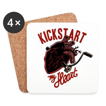 kickstart mon cœur - Dessous de verre (lot de 4) - blanc - Devant