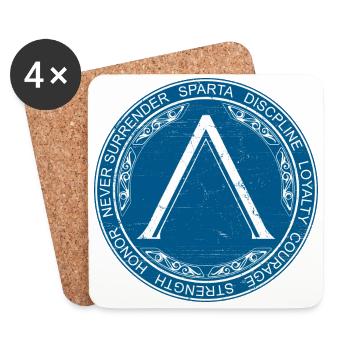 Sparta Symbol - Untersetzer (4er-Set) - Weiß - Vorne