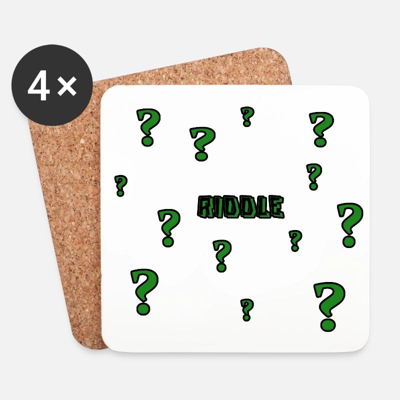 Rätsel - Untersetzer (4er-Set) - Weiß