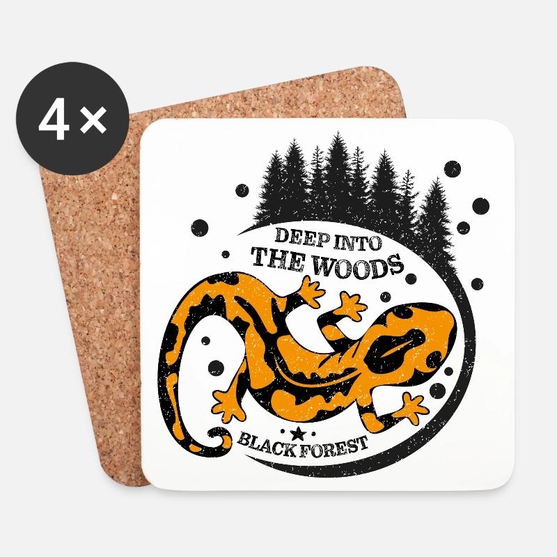 Deep Into the Woods - Untersetzer (4er-Set) - Weiß