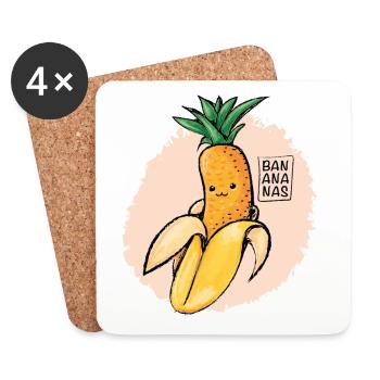 Banananas - Coasters (set of 4) - white - Front