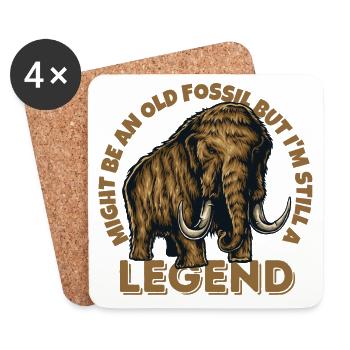 Might Be An Old Fossil But I'm Still A Legend - Coasters (set of 4) - white - Front
