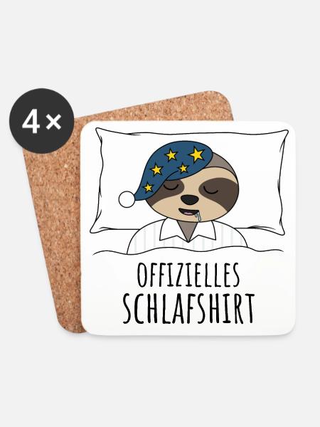 Offizielles Schlafshirt - Untersetzer (4er-Set) - Weiß