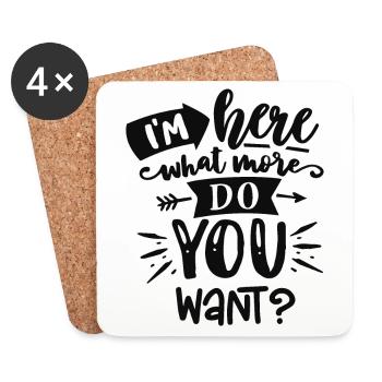 Antisocial - What more? - pos - Coasters (set of 4) - white - Front